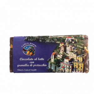 Cioccolata al latte con granella di pistacchi